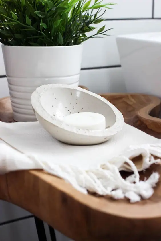 concrete soap dish