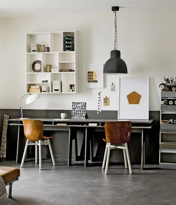 mid-century modern home office