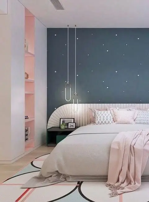 pastel modern bedroom