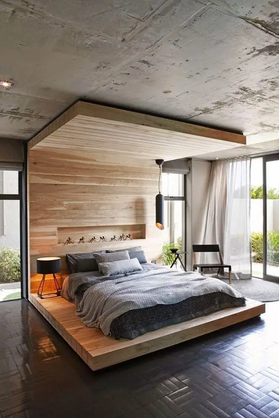 bed platform and ceiling