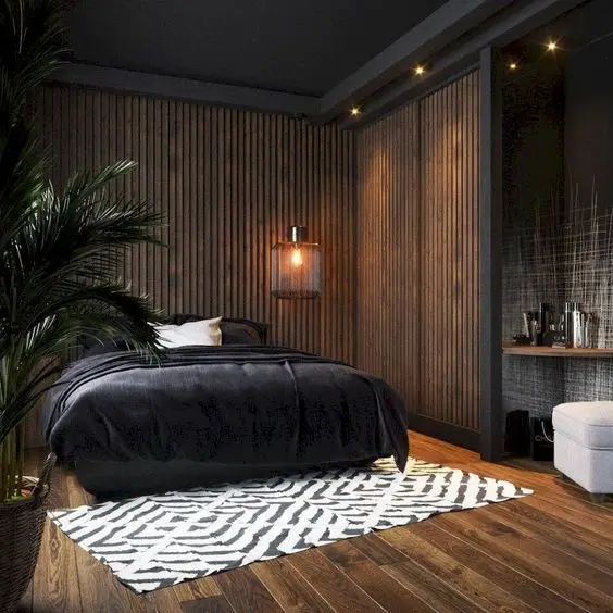 dark rustic bedroom