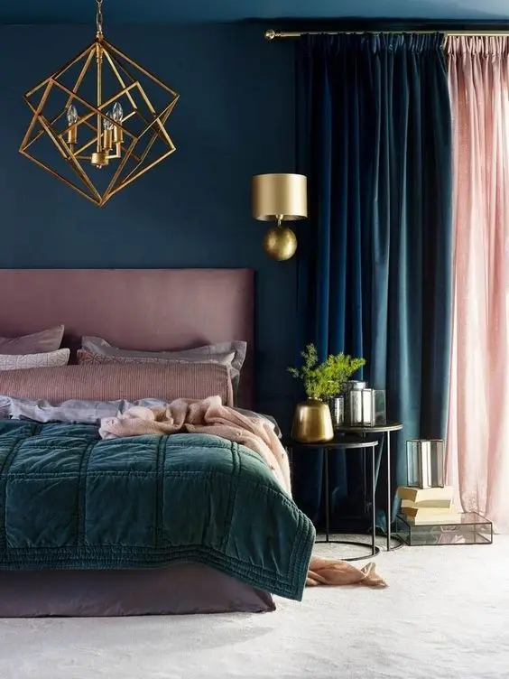 modern colorful bedroom