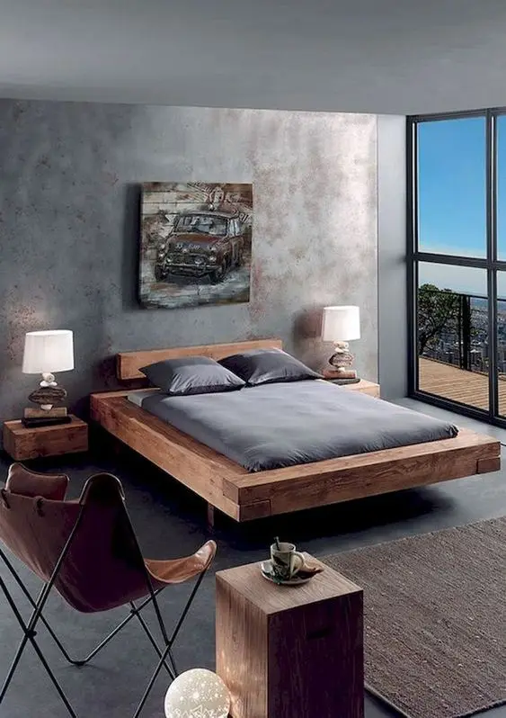rustic masculine bedroom