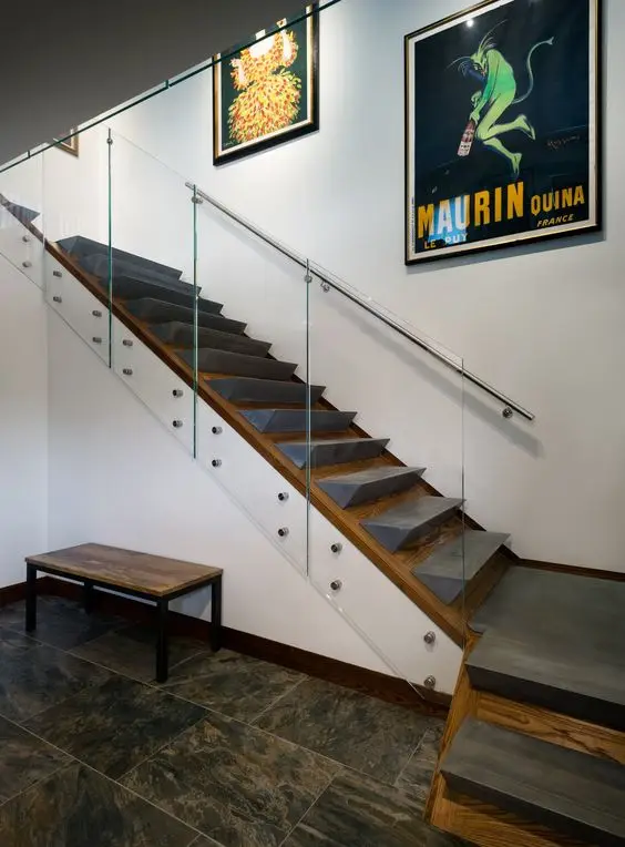 modern concrete stairs
