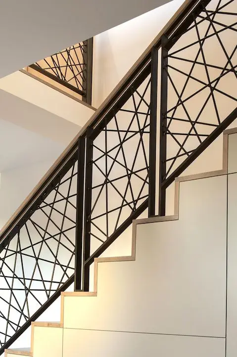 modern black metal railings