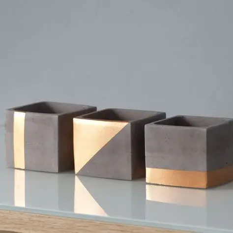 modern concrete planters
