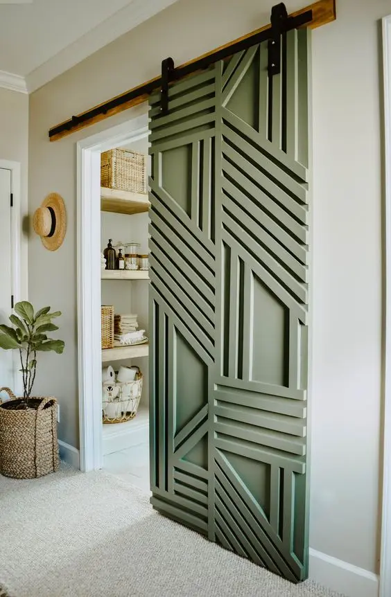 geometric barn door