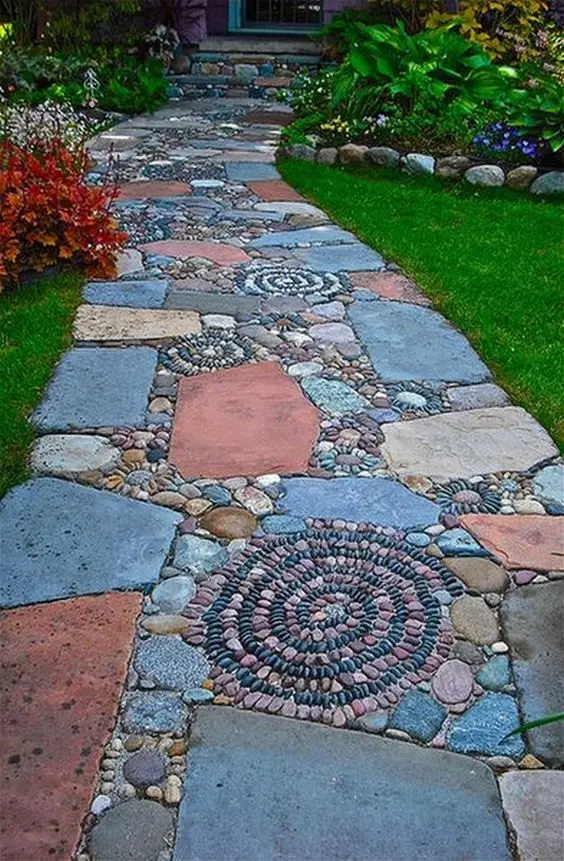 garden pebble mosaic
