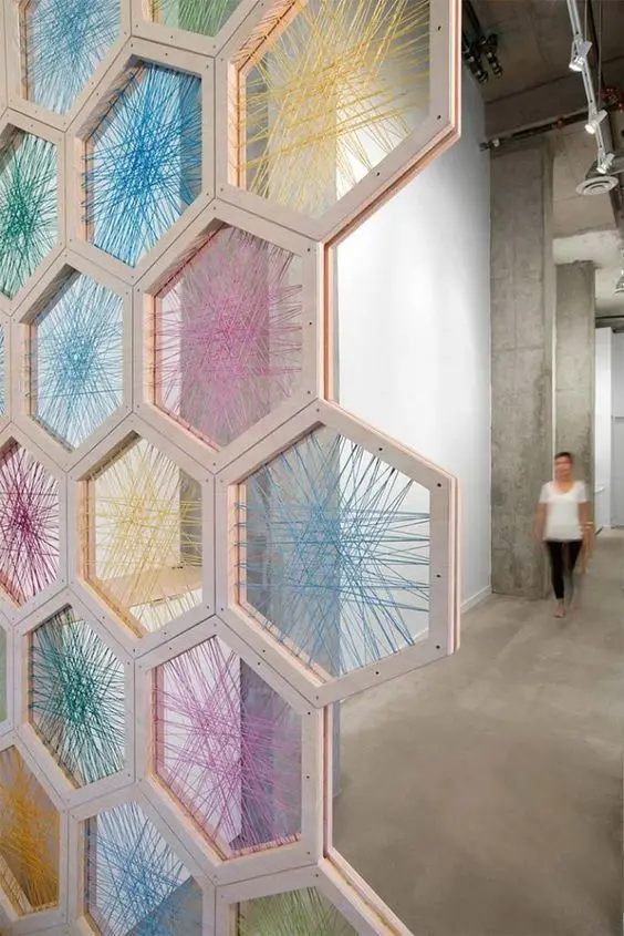 hexagon wall divider