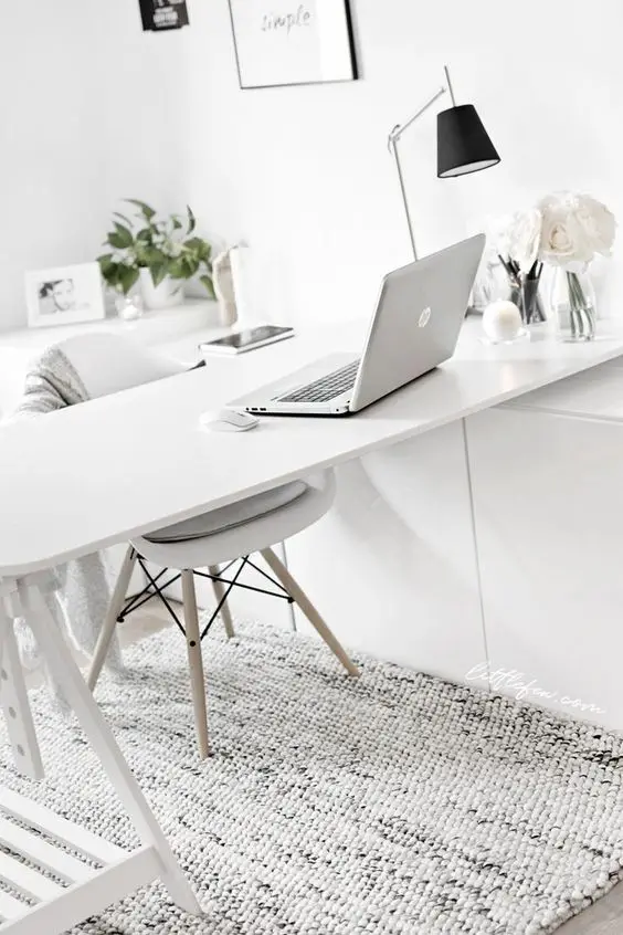 white home office