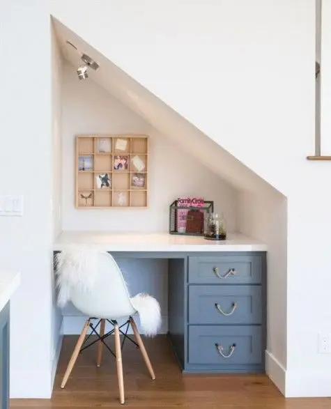 under the stairs home office