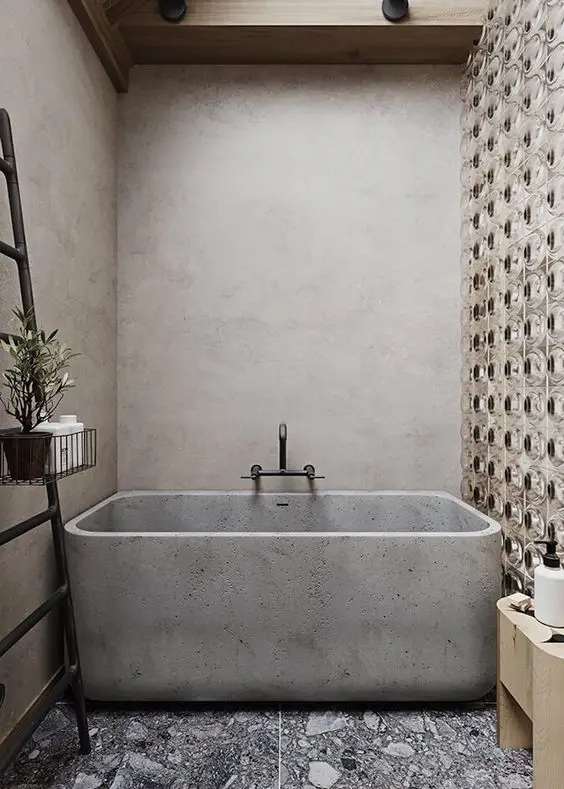 concrete bathroom