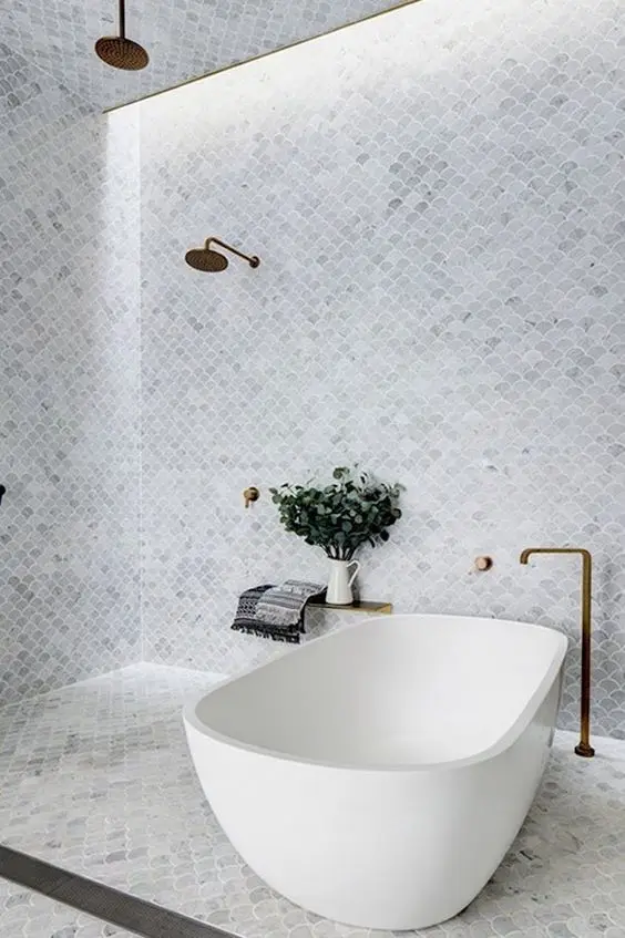 elegant white bathroom
