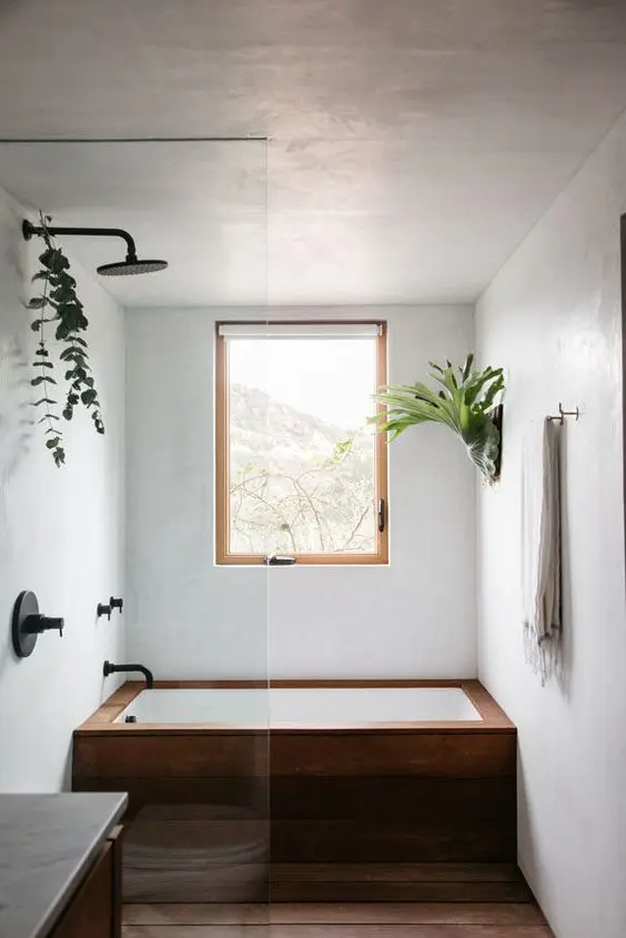 rustic dropin bathtub