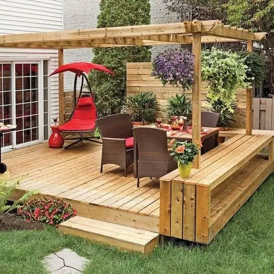 rustic farmhouse deck