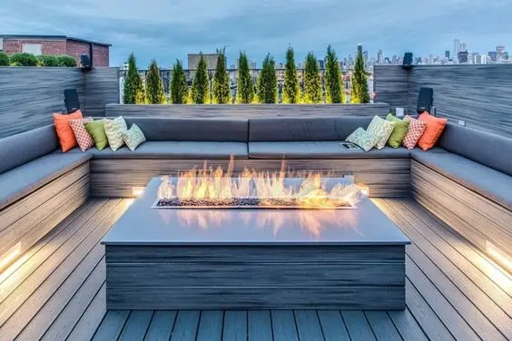 modern firepit hub
