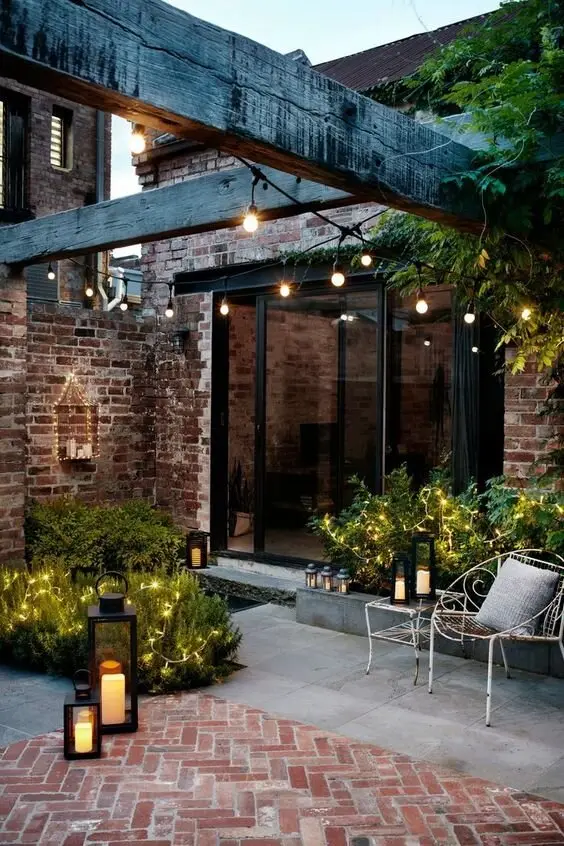 rustic city backyard