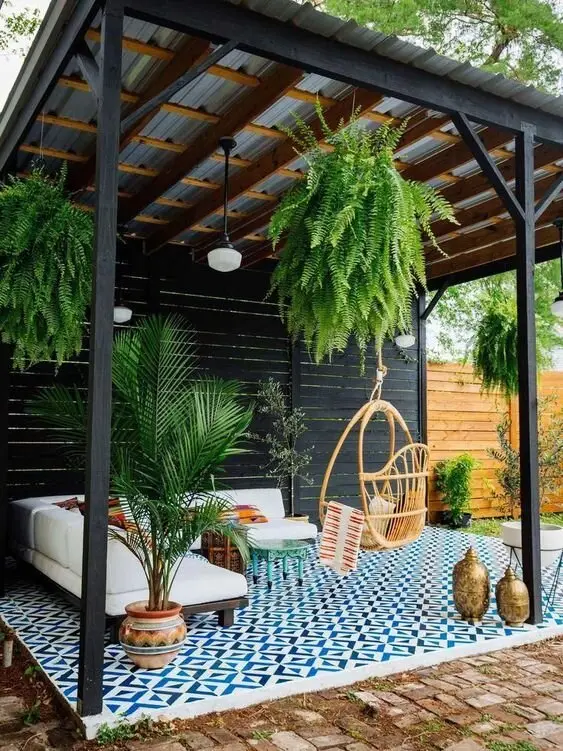 bright moroccan patio