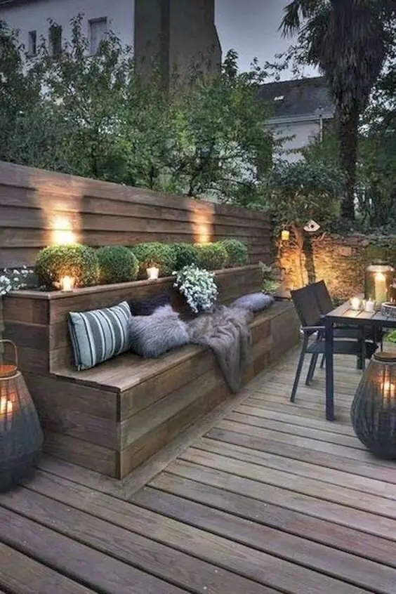 modern wood deck