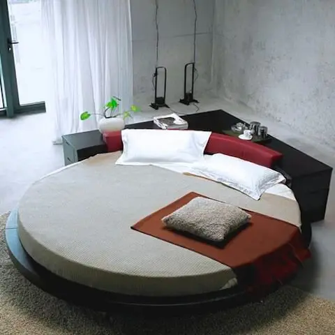 modern round bed