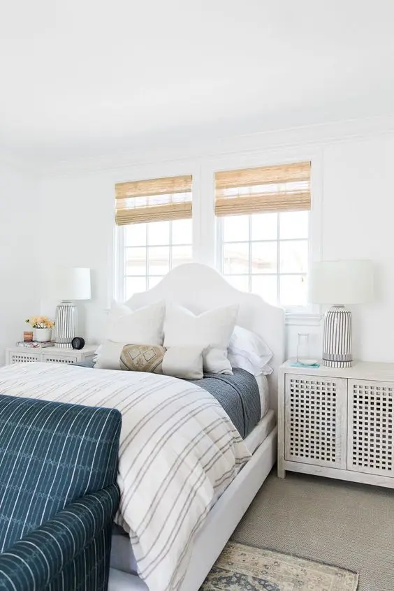 modern white farmhouse bedroom