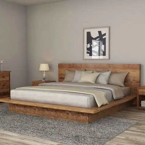 rustic platform bed