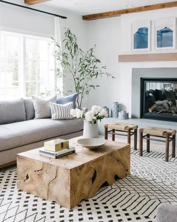 modern wood coffee table