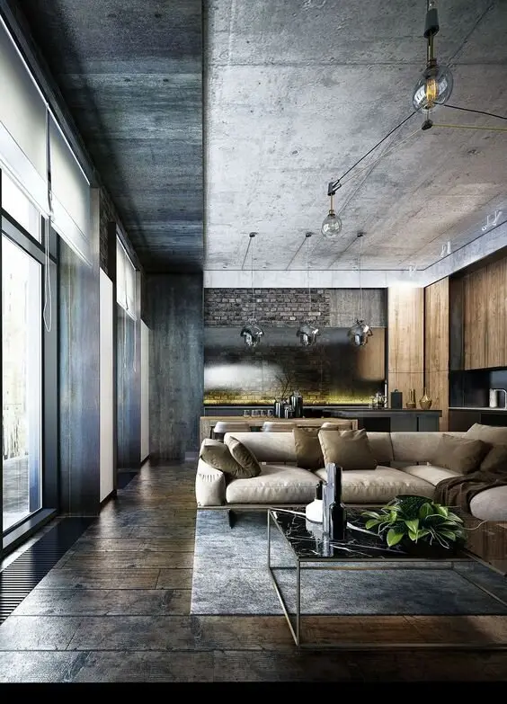 elegant industrial home