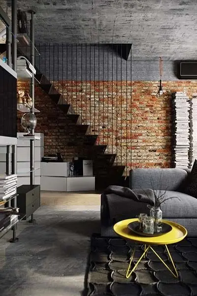 chic industrial apartment design