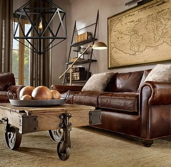 old-world living room design