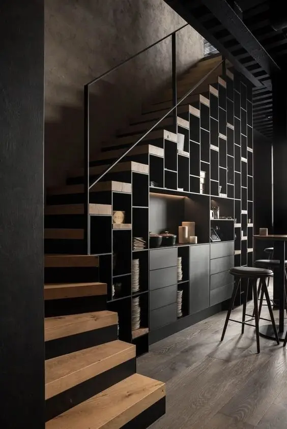 storage under stairs