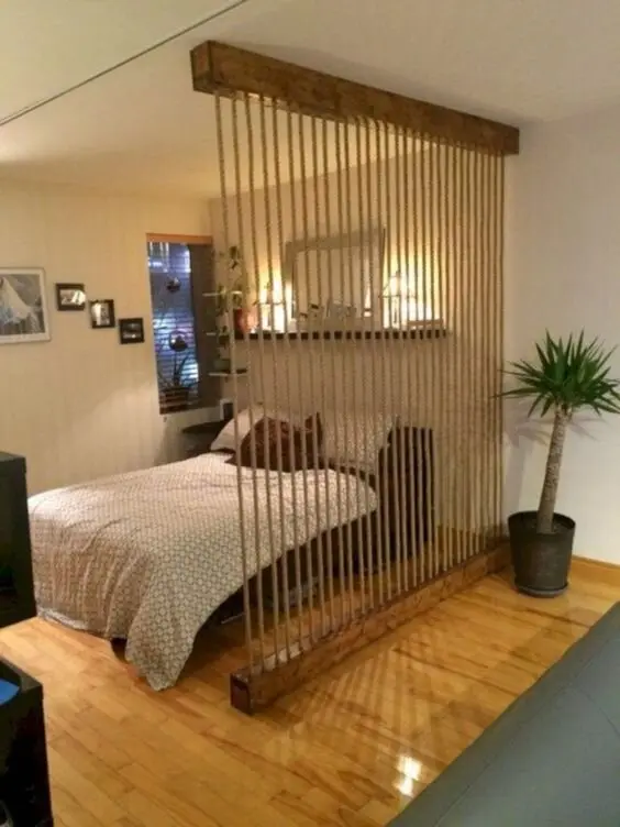 rustic rope room divider