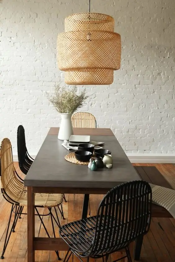small rustic dining room