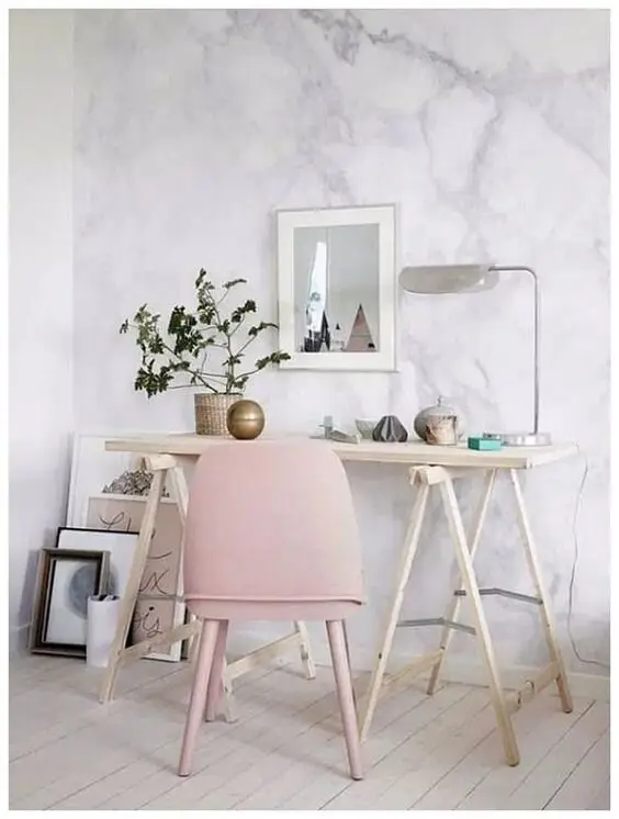 pink small home office