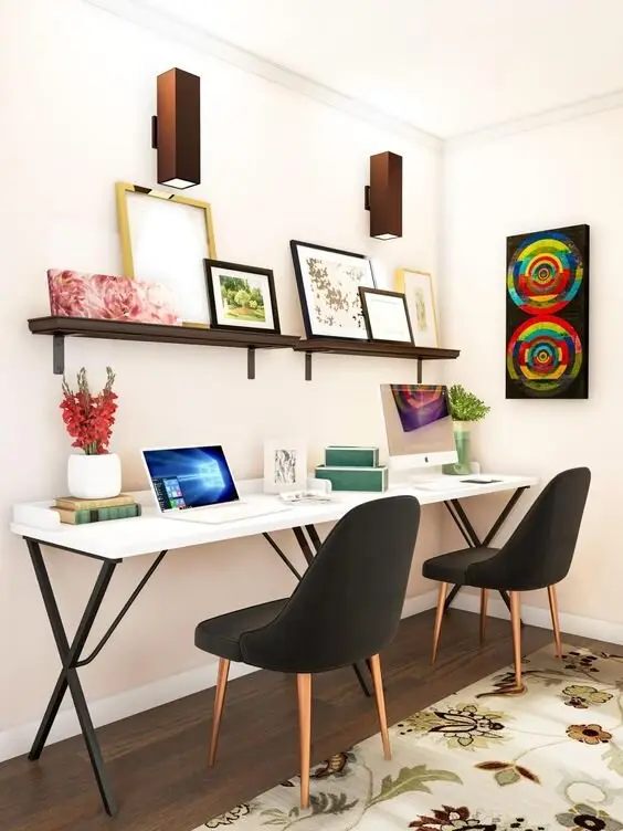 colorful home office