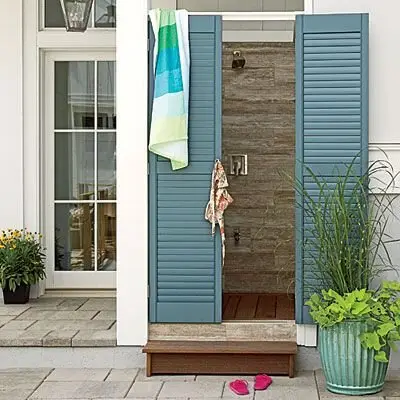 modern outdoor shower
