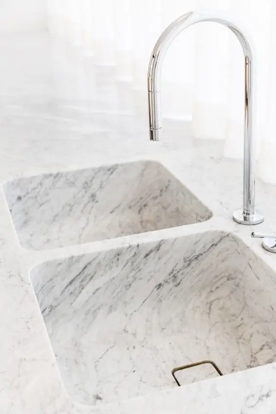 marble kitchen sink