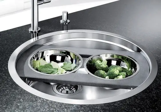 circular kitchen sink