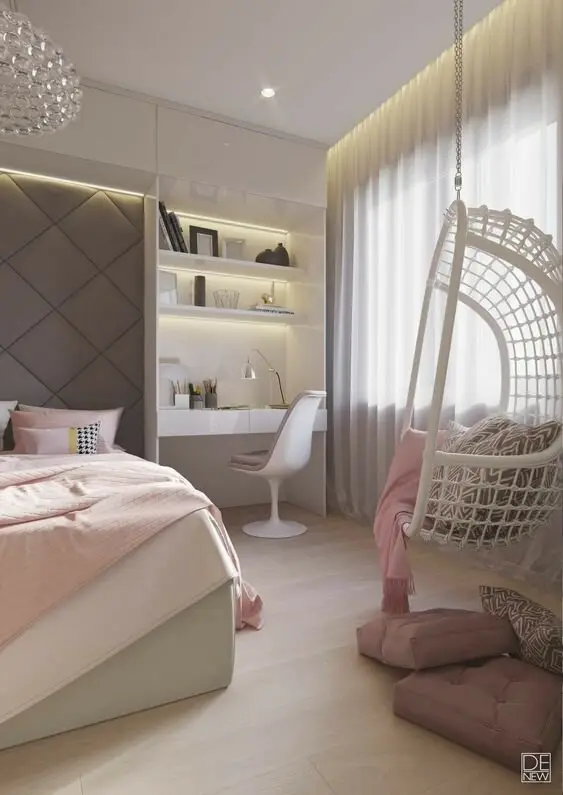 modern girls bedroom