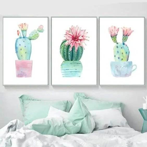 cactus themed bedroom