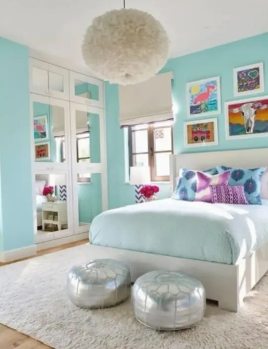 colourful girls bedroom
