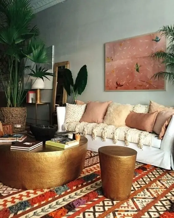 bohemian style living room
