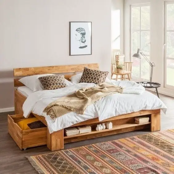 minimalist bohemian bedroom