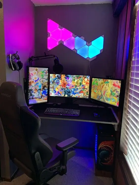 gamer's office nook