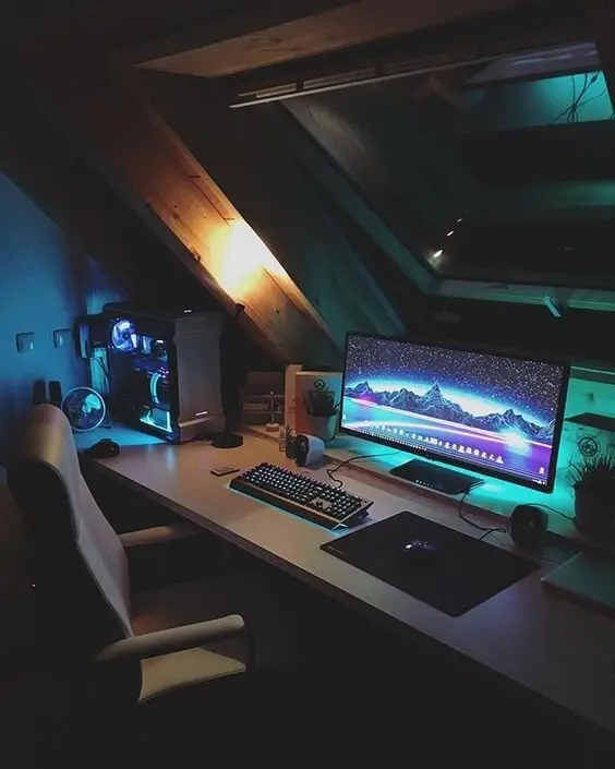 attic gaming room office