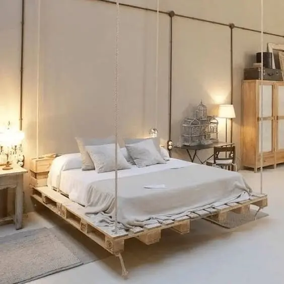 hanging pallet bed