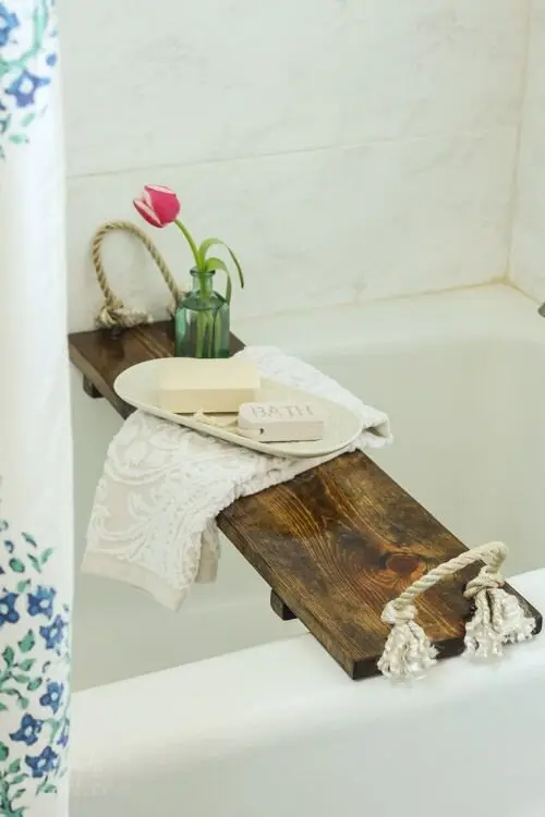 diy bathtub tray