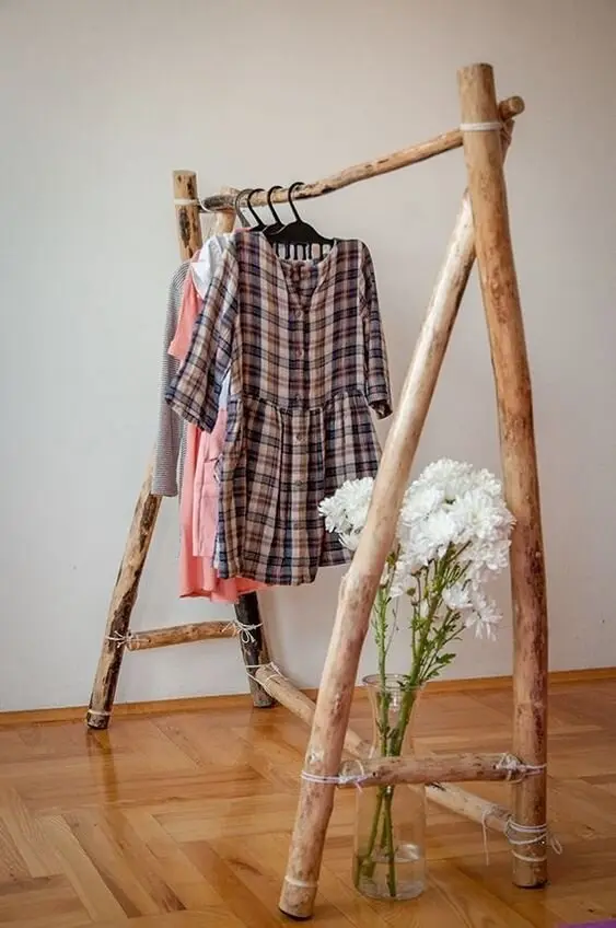driftwood clothes rack