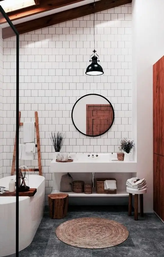 modern farmhouse bathroom