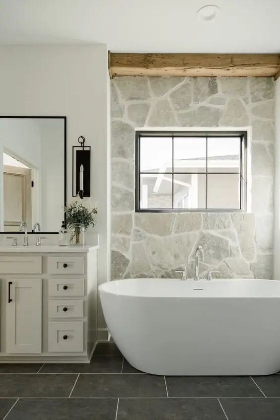 modern rustic bathroom